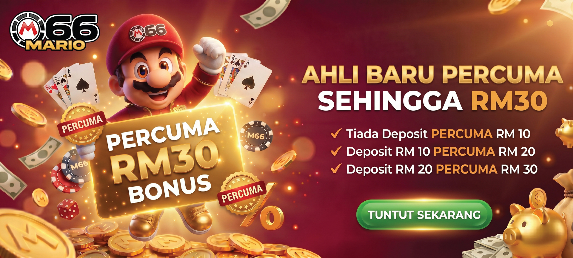 Ahli Baru Percuma Sehingga RM30